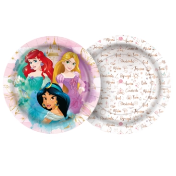 Prato Papl Red 18cm Princesas Disney 1172638 12un Regna