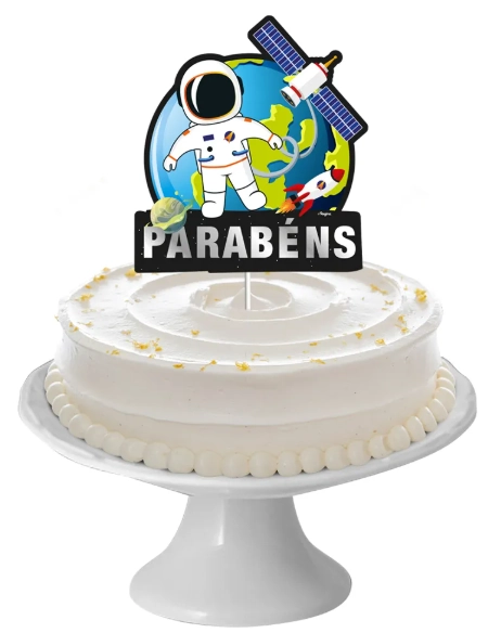 Topo De Bolo Tema Espacial Regina Festas