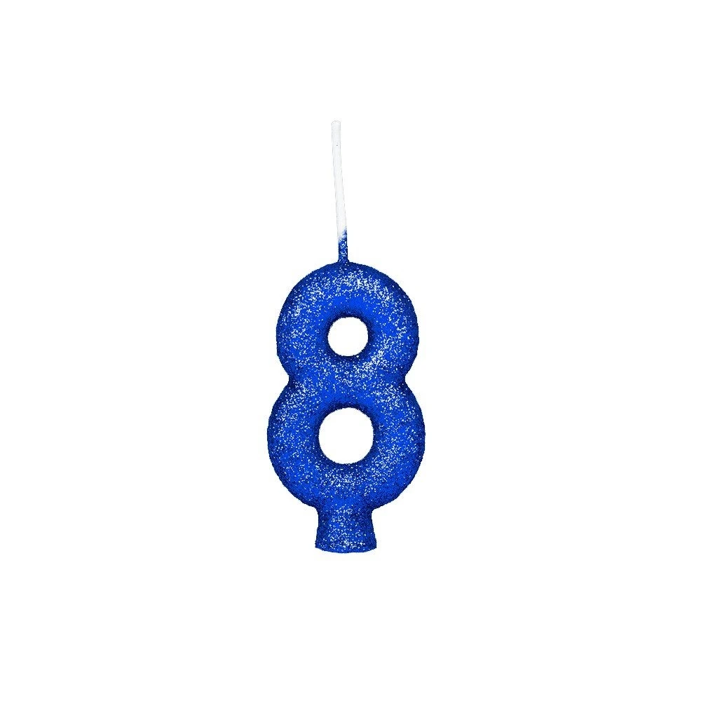 Vela Aniversario Pick Glitter Azul N 1 Regina Festas