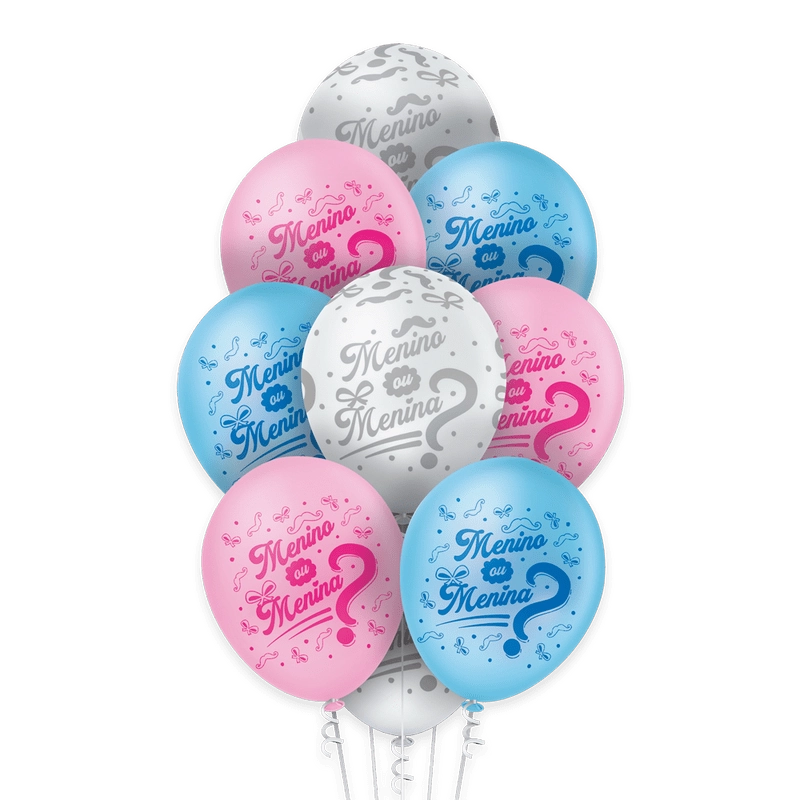 Balão Estampado Menino Ou Menina 9 Regina 25un