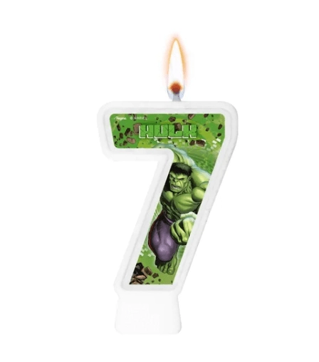 Vela Numeral Hulk N 07 Cod 1179535 Regin