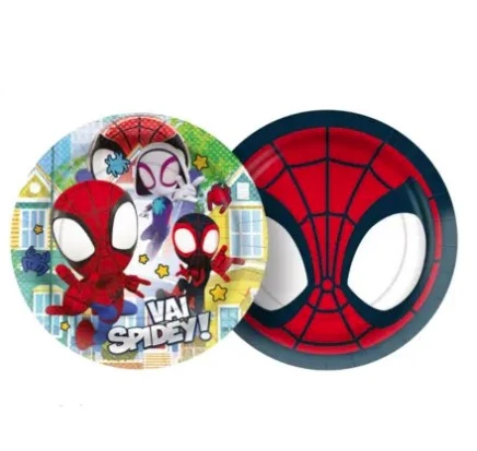 Prato Pap Red Spidey 18cm C/8un Festcolor