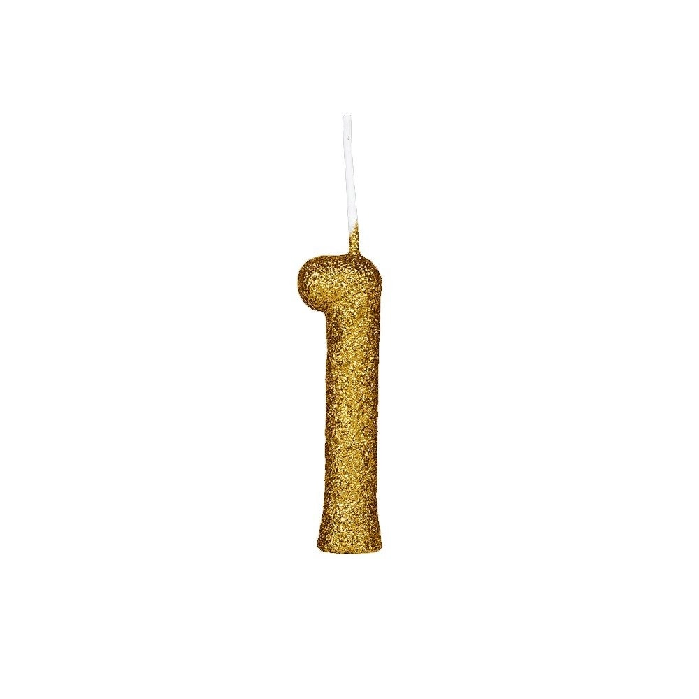 Vela Parabens Glitter Dou N1 Un