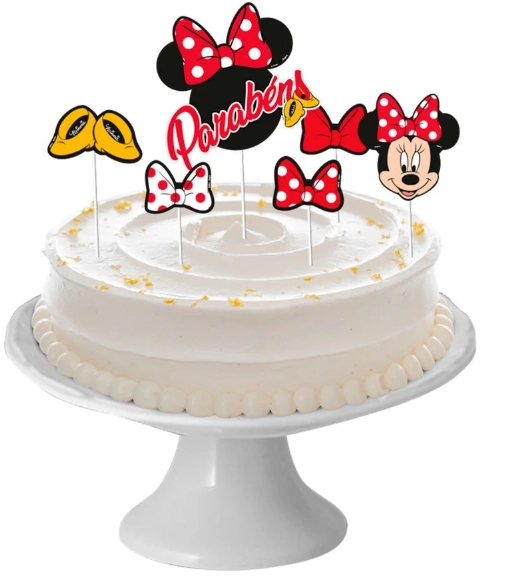 Decor De Bolo Cenar Minnie Mouse Regina 1x1un