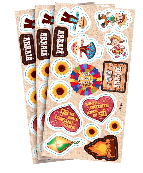 Adesivos Decorativos Tema Arraiá Festa Junina/julina Regina 45un