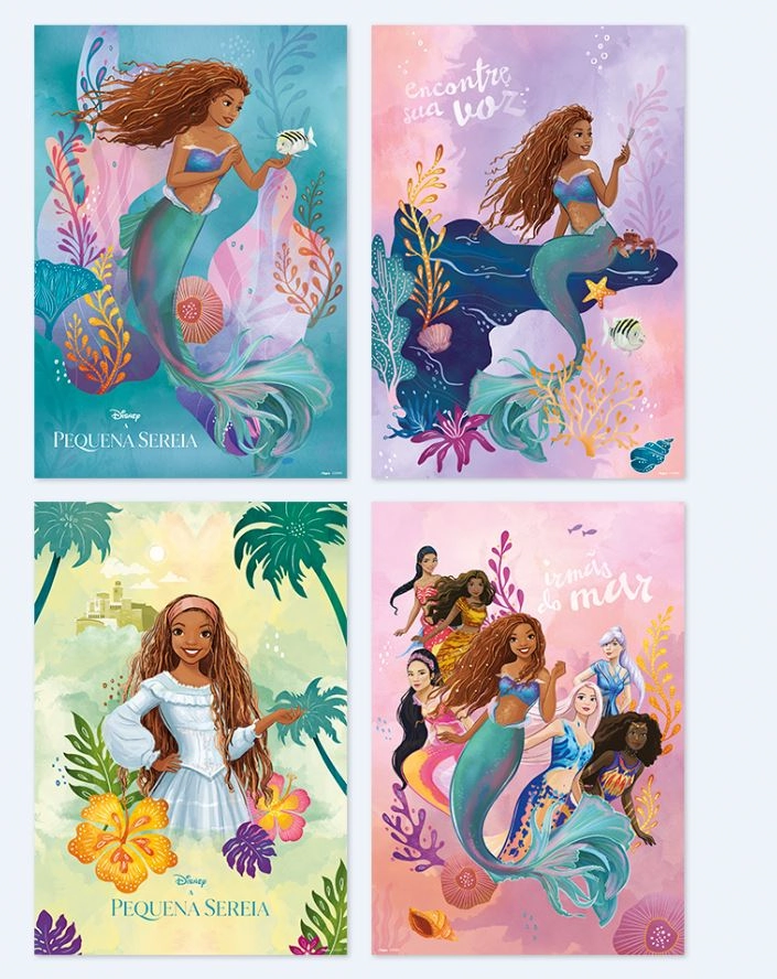 Painel A Pequena Sereia C/4 Regina