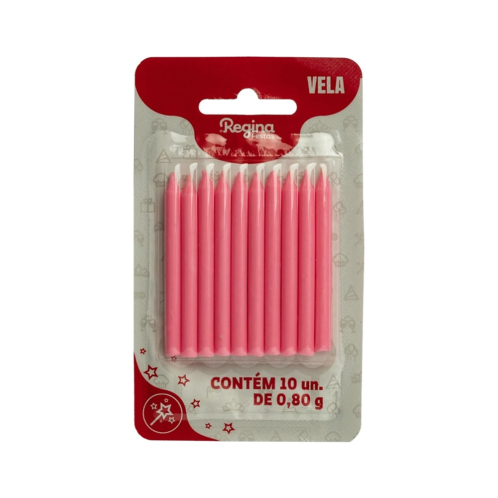 Vela Palito Rosa Regina 10un
