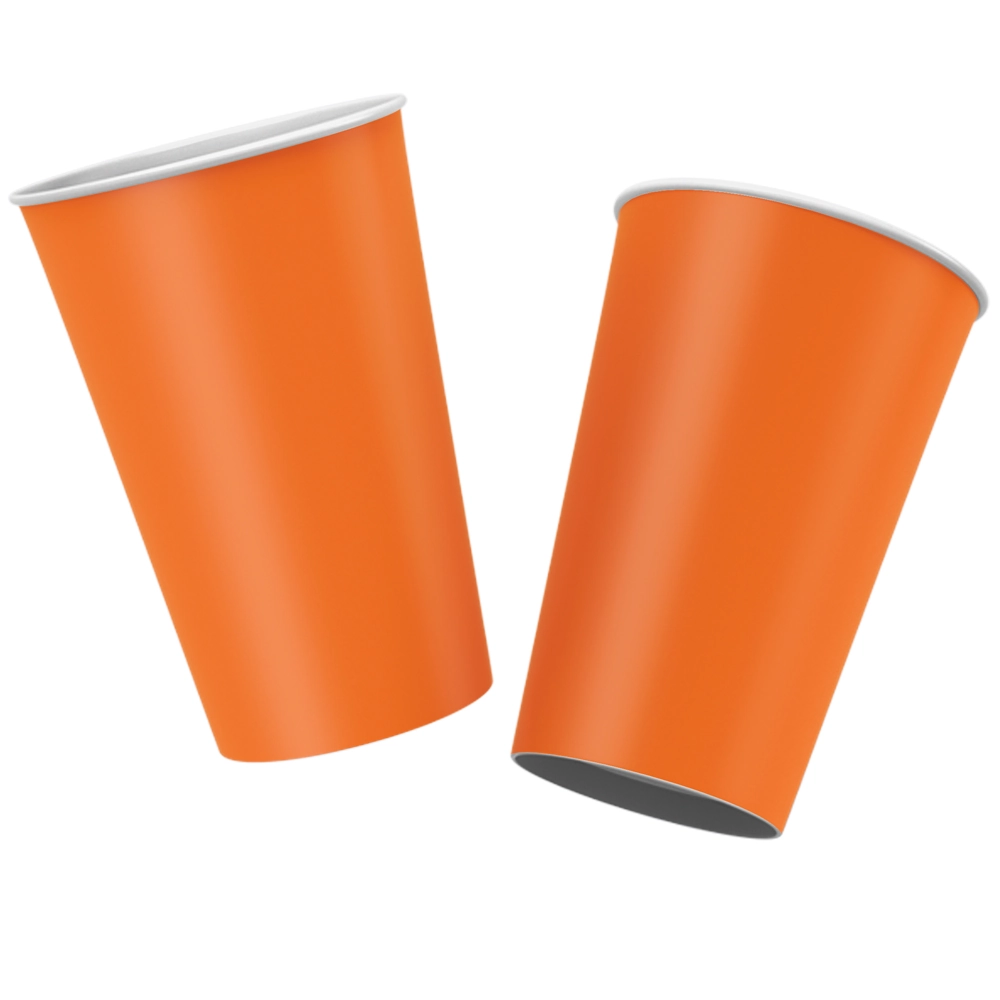 Copo Papel 180ml Festa Colors Laranja 8 Un