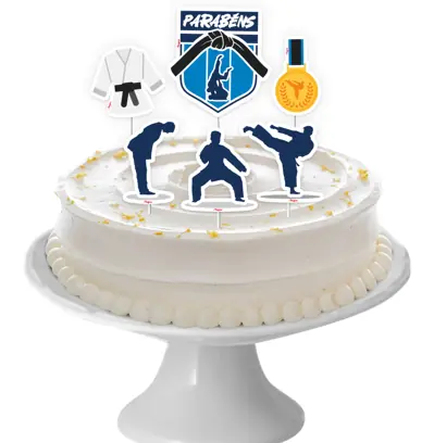 Decoracao Bolo Artes Marciais C/6un Regina Festas