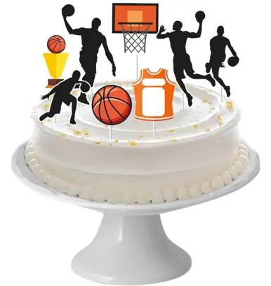 Decoracao Bolo Basquete C/8un Regina Festas