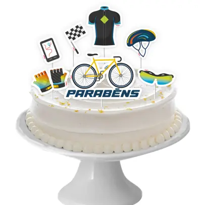 Decoracao Bolo Ciclismo C/7un Regina Festas