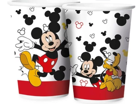 Copo Papel Mickey Mouse 180ml 8un Regina Festas