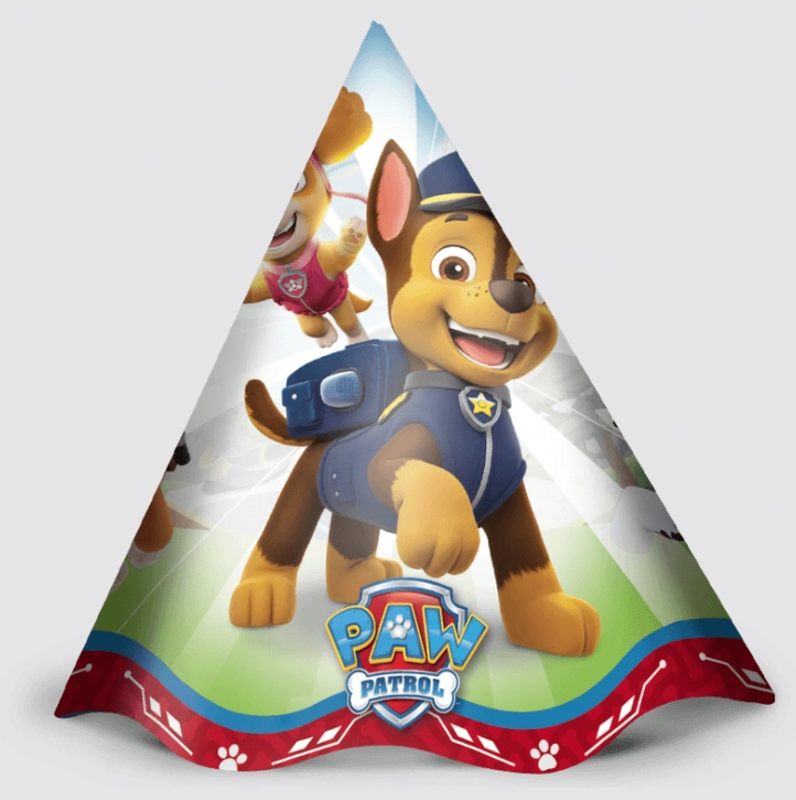 Chapeu Patrulha Canina Core C/8un Regina Festas