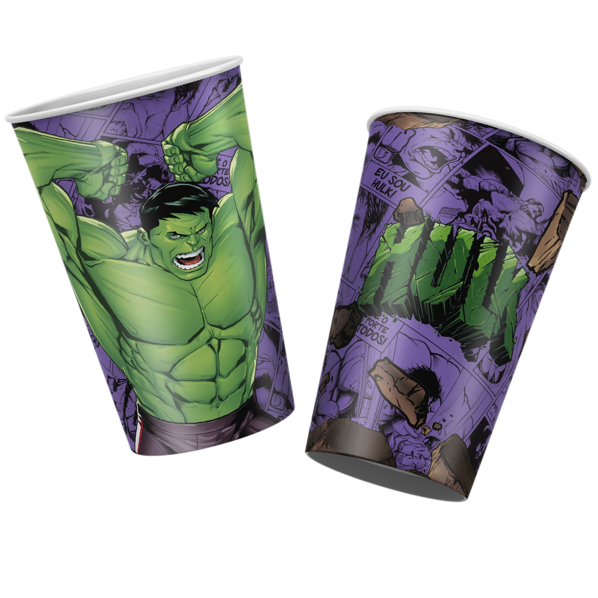 Copo Papel Hulk Core 180ml 8un Regina Festas