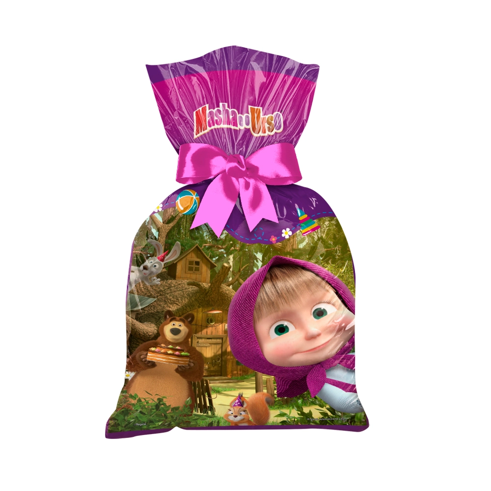 Sacola Plast Masha E O Urso Classica 12un 119591.3 Regina