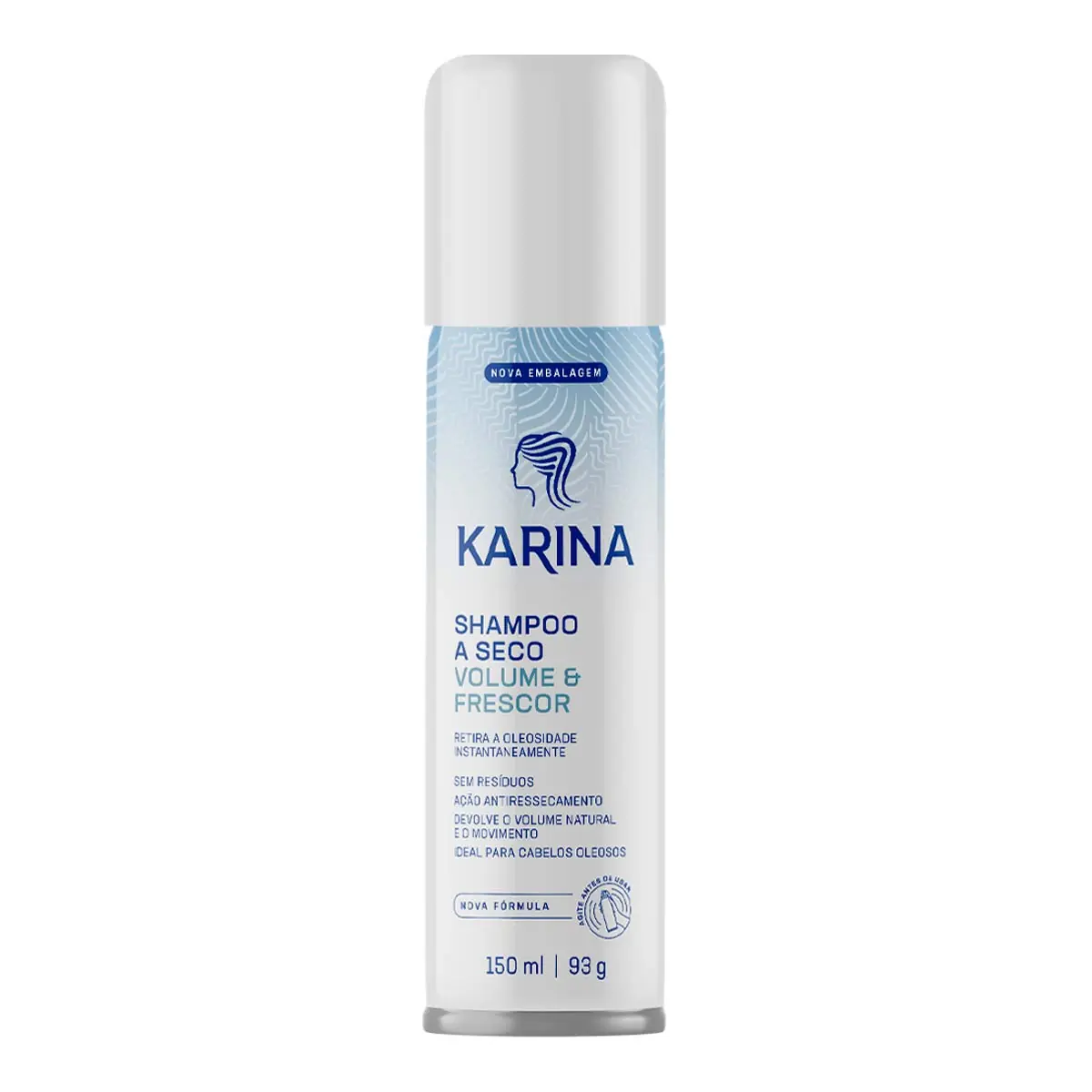 Shampoo A Seco Karina Volume Frescor Frasco 150ml Spray