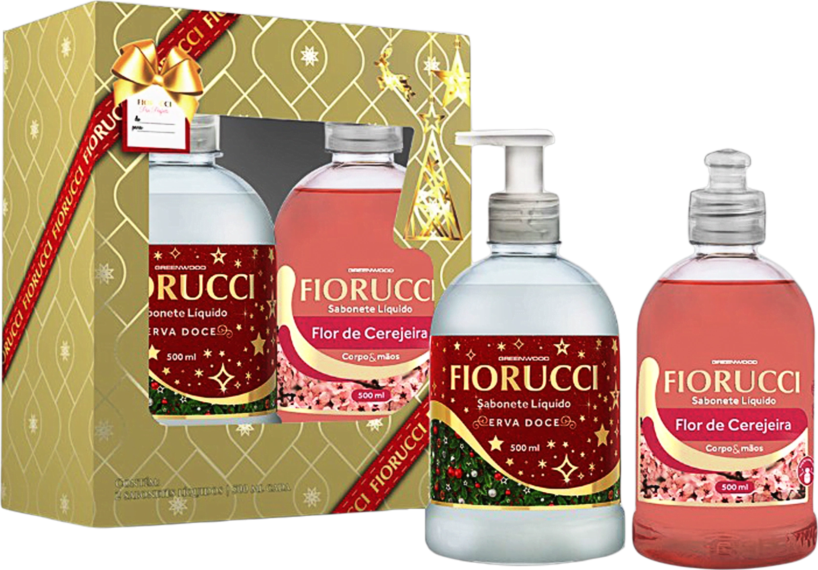 Sab Liq Fiorucci Kit Natal 500ml Erva Doce Flor De Cerejeira