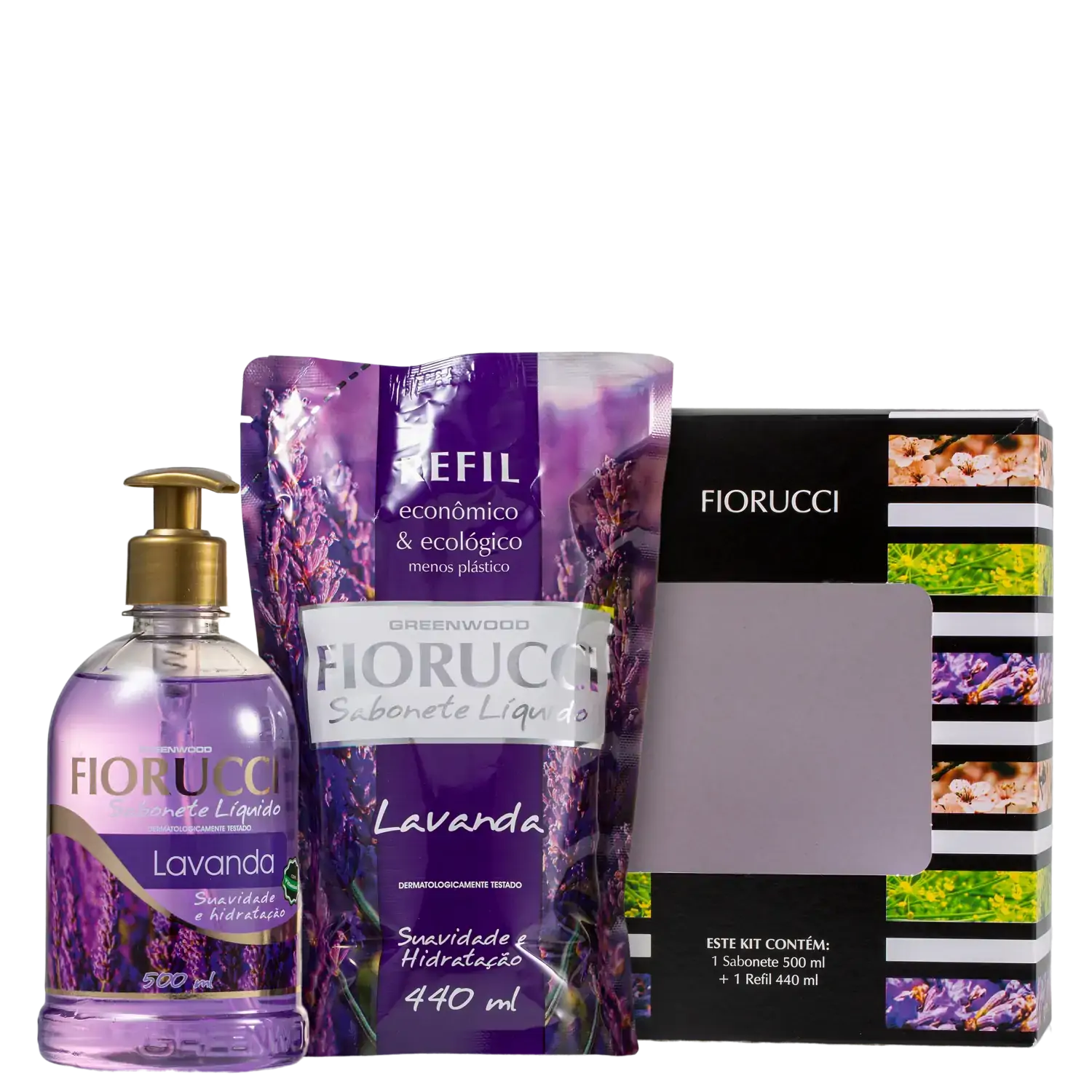 Kit Sabonete Liquido Fiorucci 500ml/400ml Lavanda