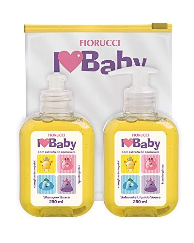 Kit Shampoo Fiorucci I Love Baby Sabonete Líquido Necessaire Envelope