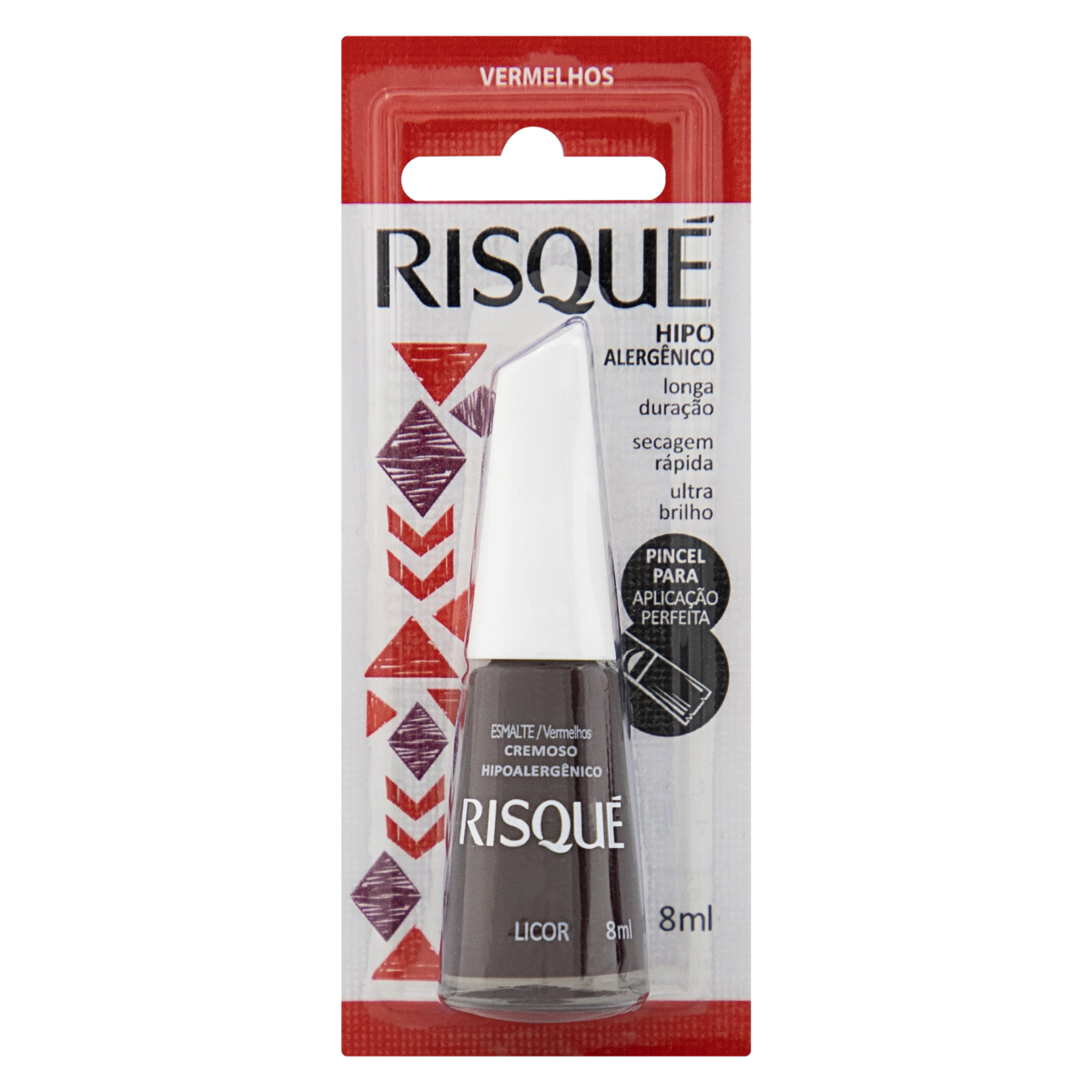 Esmalte Cremoso Licor Risqué Vermelhos Blister 8ml