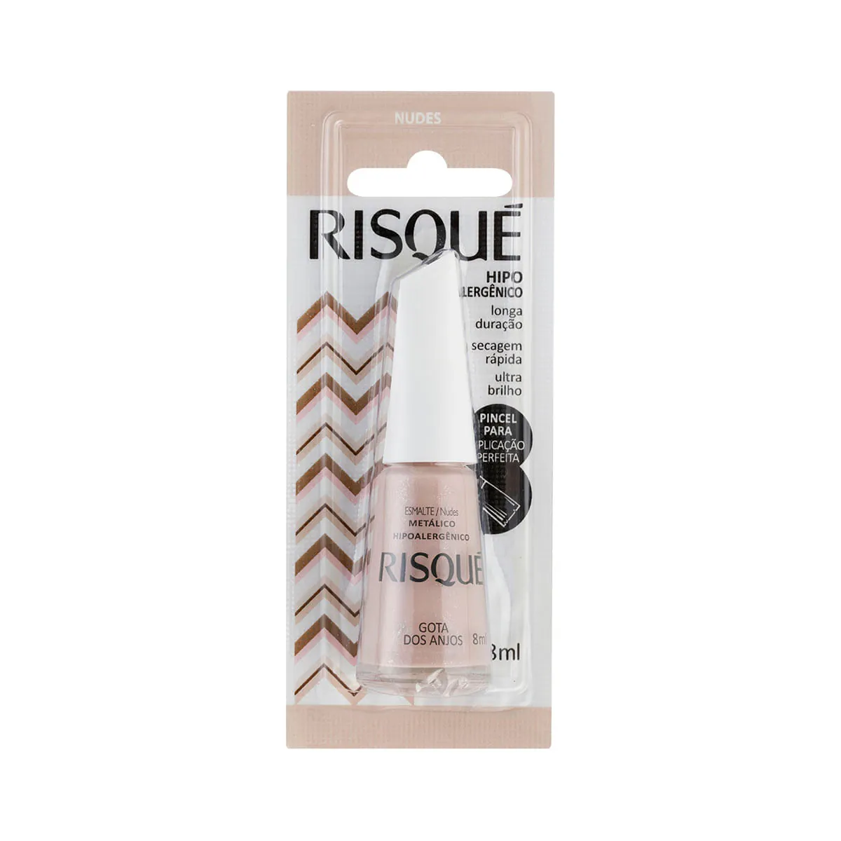 Esmalte Metálico Gota Dos Anjos Risqué Nudes Blister 8ml