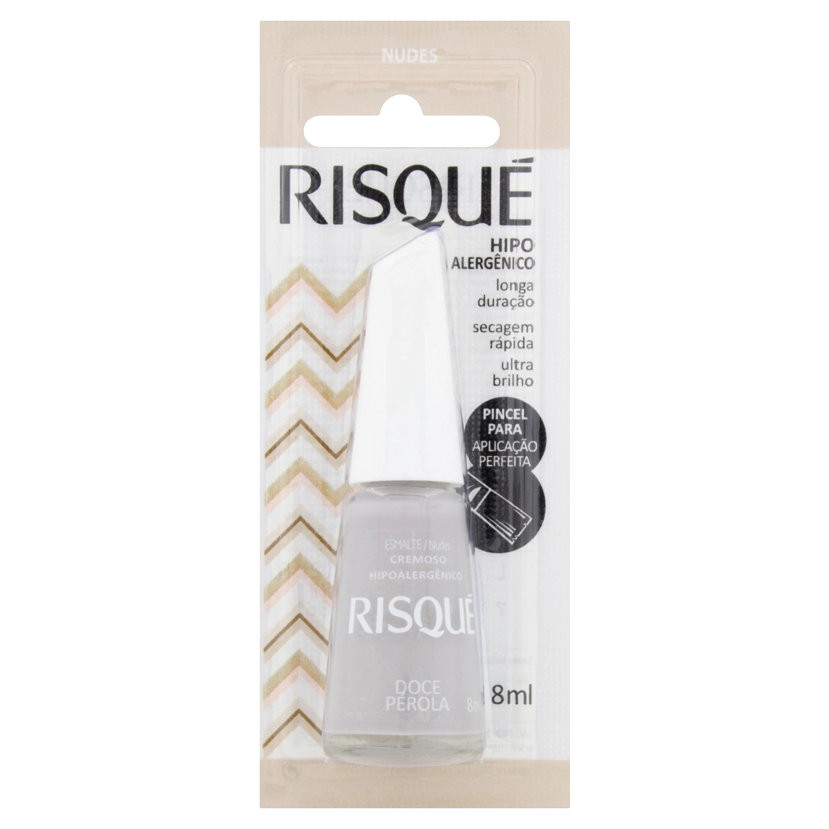 Esmalte Cremoso Doce Pérola Risqué Nudes Blister 8ml