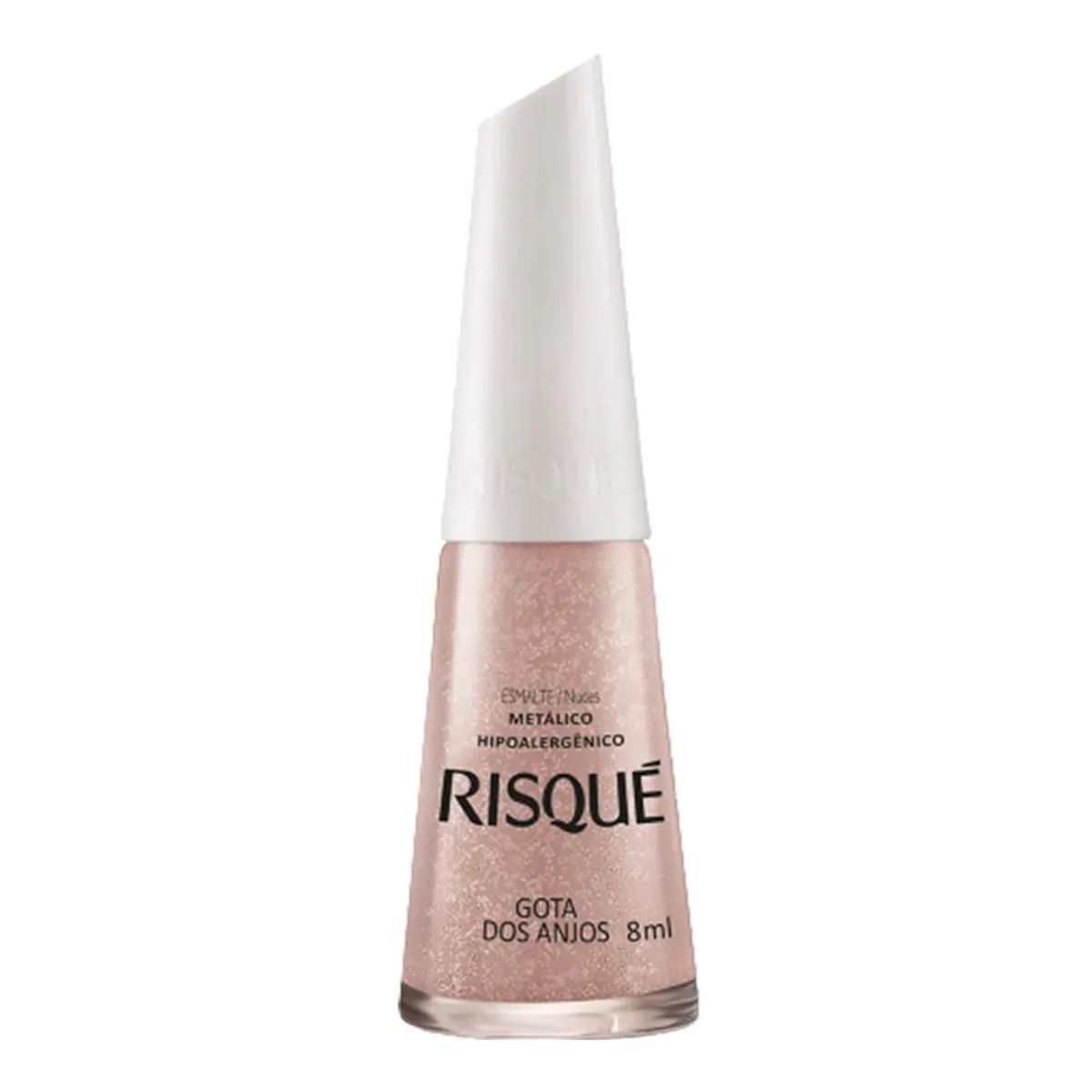 Esmalte Risqué Nude Metálico Gota dos Anjos 8ml