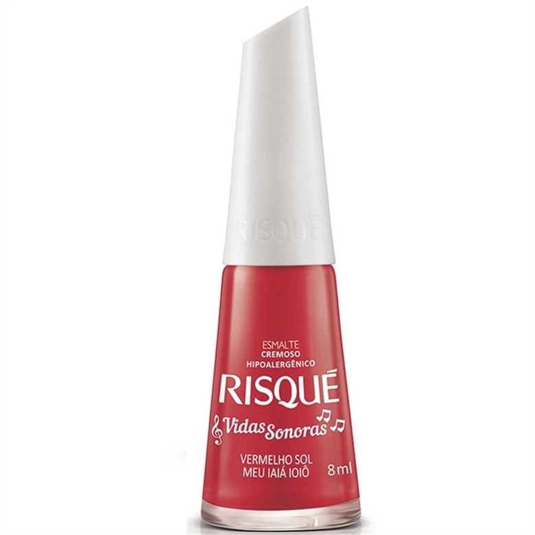 Esmalte Cremoso Vidas Sonoras Vermelho Sol Meu Iaa Ioo 8ml Risque