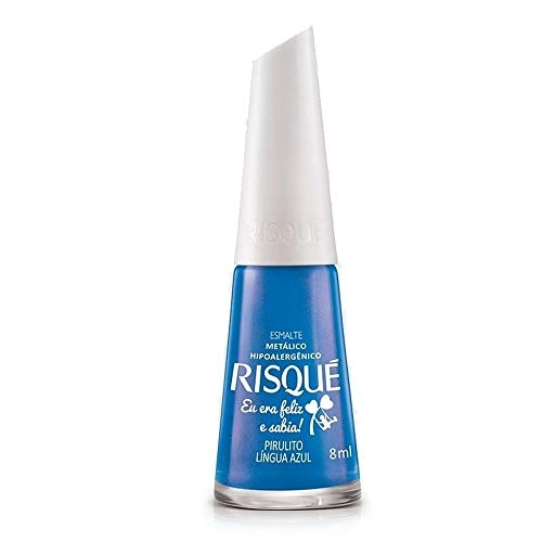 Esmalte Cremoso Eu Era Feliz E Nao Sabia Pirulito Lingua Azul 8ml Risque