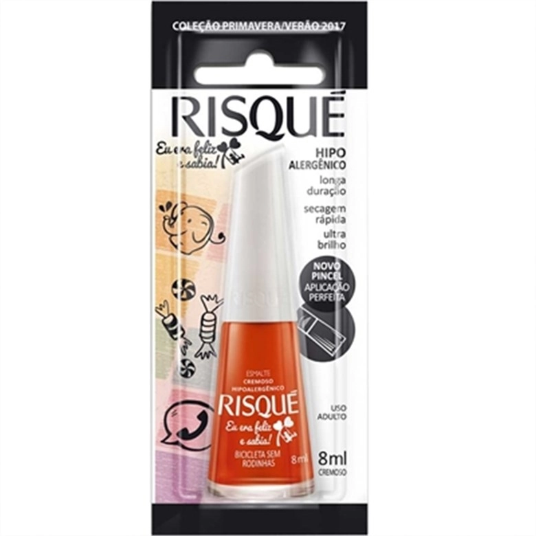 Esmalte Cremoso Eu Era Feliz E Nao Sabia Bicicleta Sem Rodinhas 8ml Risque