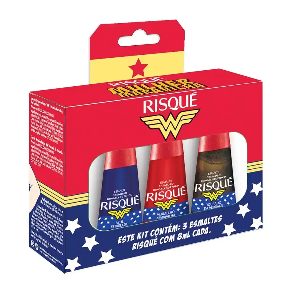 Esmalte Cremoso Risqué C/3 M. Maravilha Kit Diana Unit