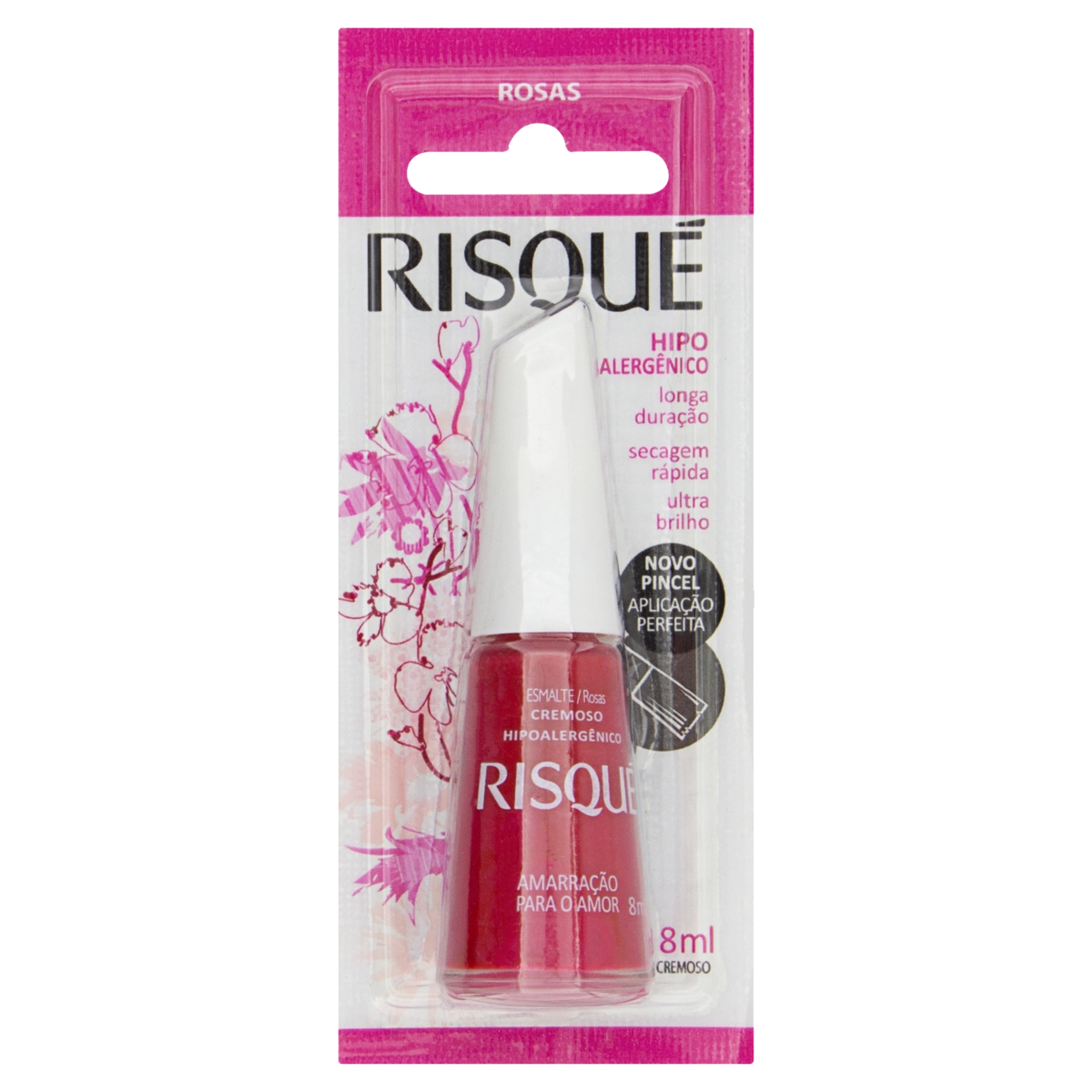 Esmalte Cremoso Amarração Para O Amor Risqué Rosas Blister 8ml