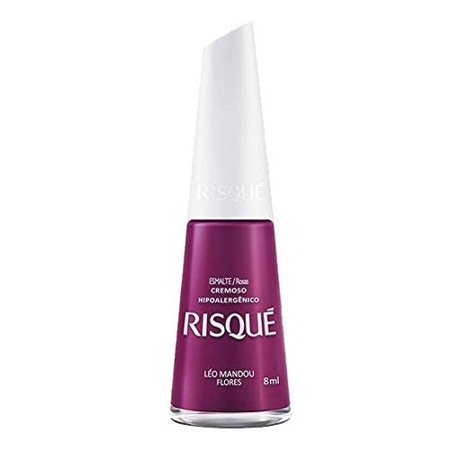 Esmalte Cremoso Léo Mandou Flores Risqué Rosas Blister 8ml