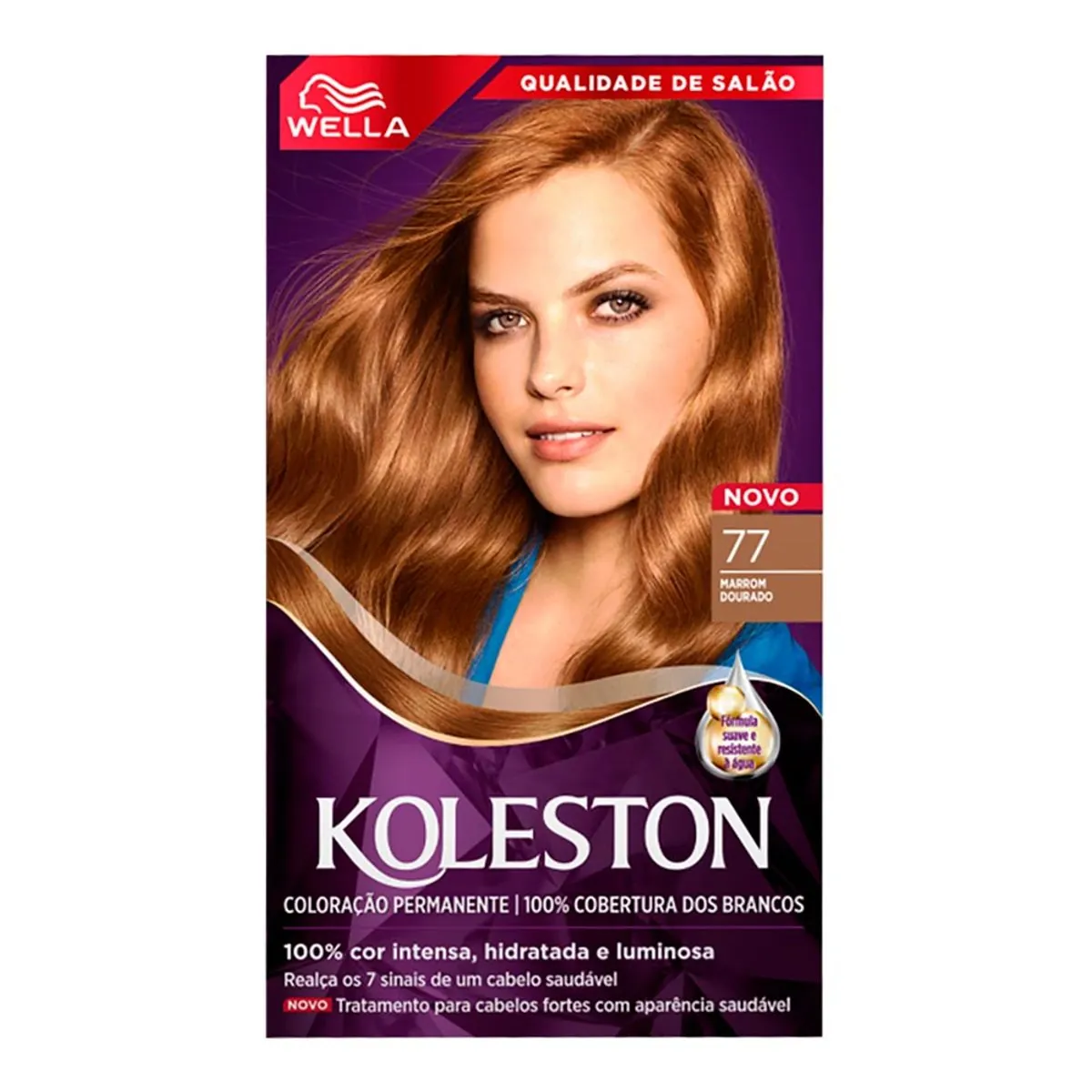 Kit tintura 77 marrom dourado Wella Koleston