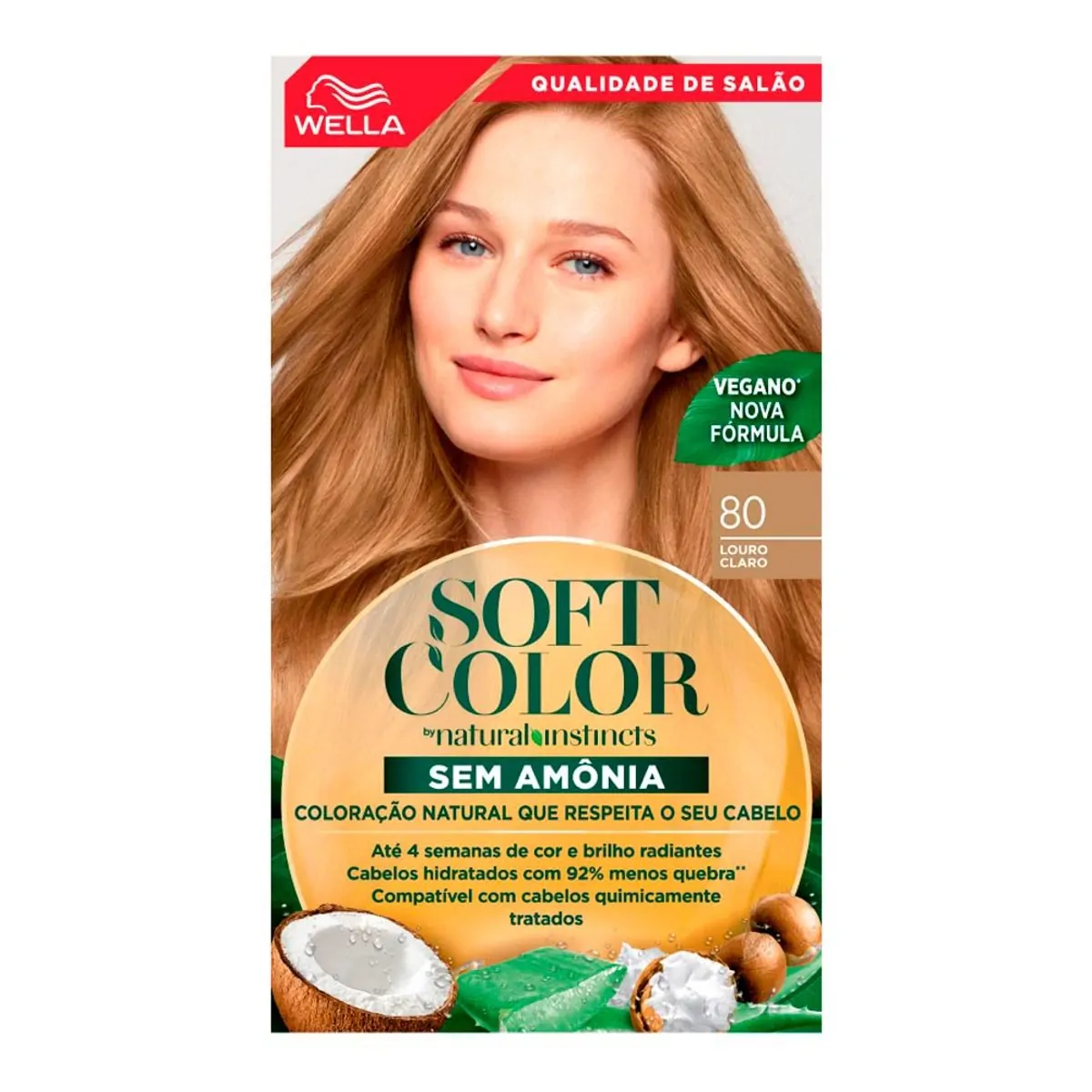 Tintura Soft Color Kit 80 Louro Claro Wella