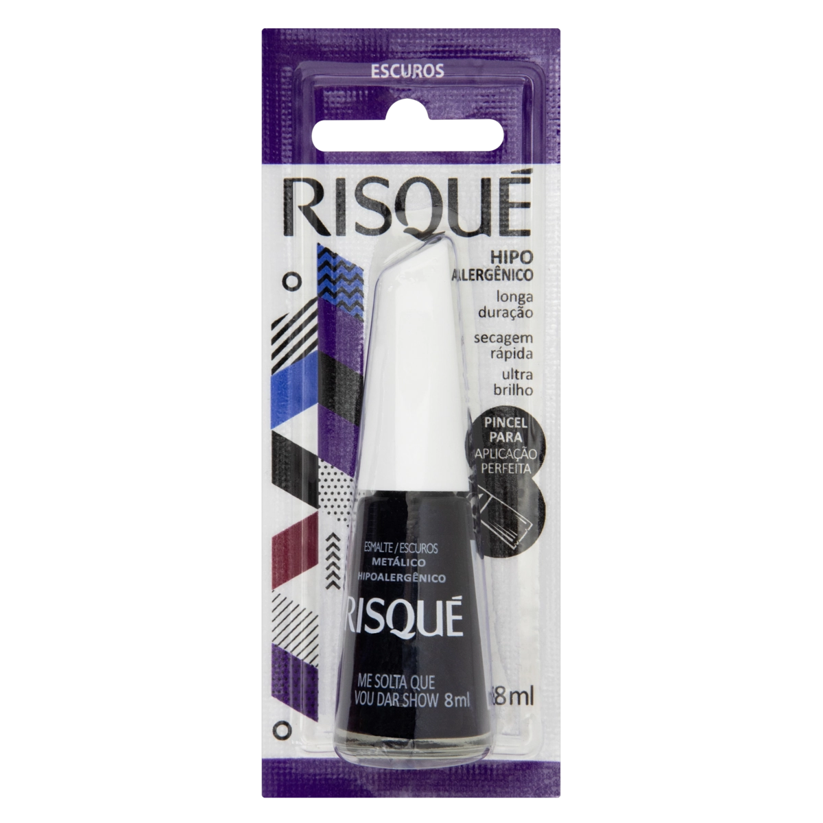 Esmalte Metálico Me Solta Que Vou Dar Show Risqué Escuros Blister 8ml