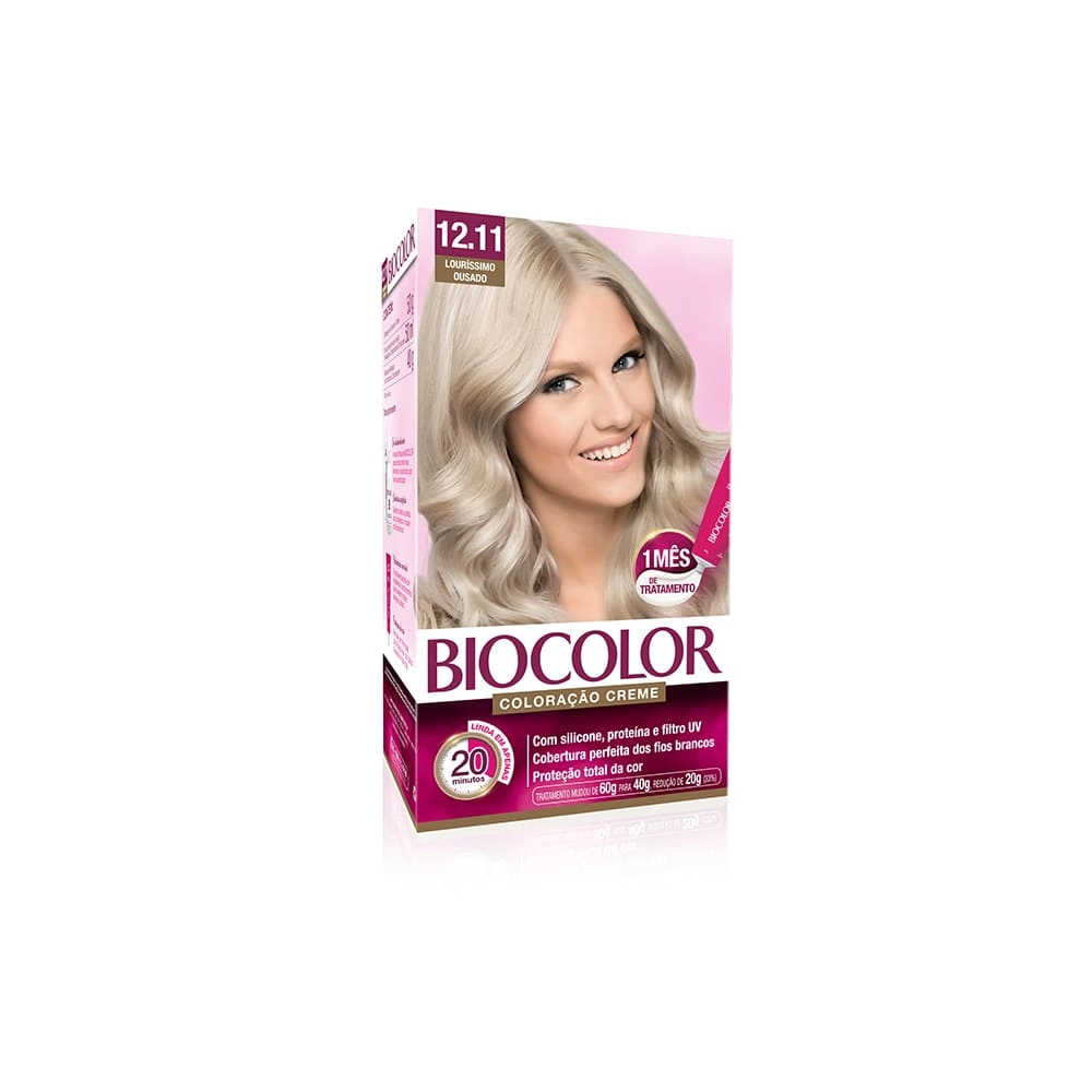 Tintura Biocolor Kit Creme 12.01 Louro Super Claríssimo Acinzentado