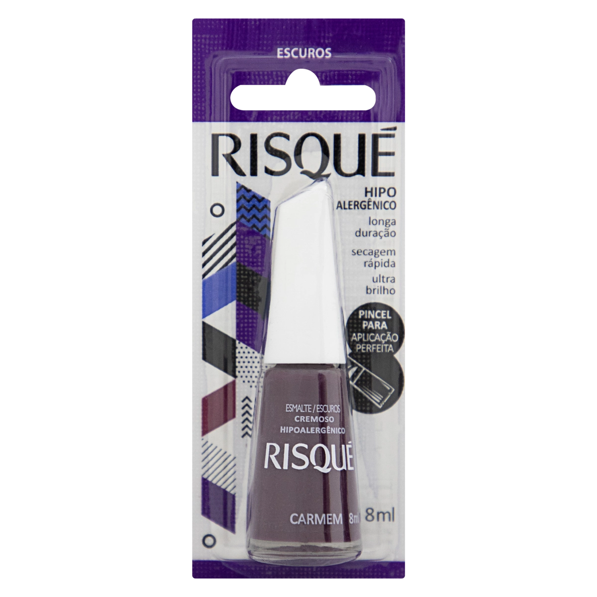 Esmalte Cremoso Carmem Risqué Escuros Blister 8ml