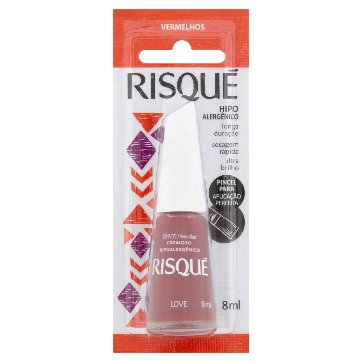 Esmalte Cremoso Love Risqué Vermelhos Blister 8ml