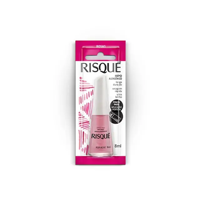 Esmalte Natural Gloss Pop Rose 8ml Risque