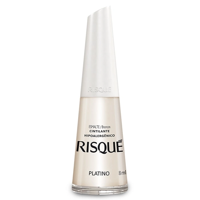 Esmalte Cintilante Platino Risqué Brancos Blister 8ml