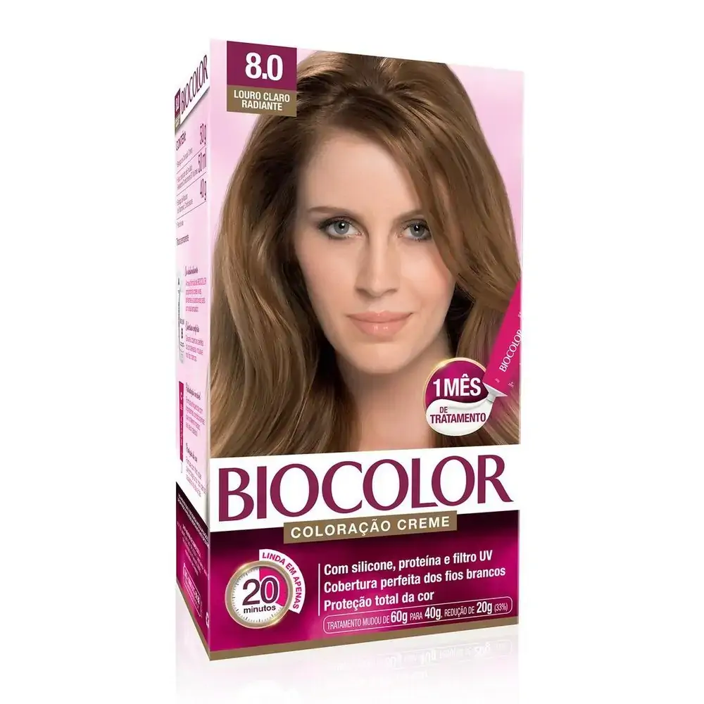 Tint Biocol Kit Creme 8.0 Lour Clar 1x1