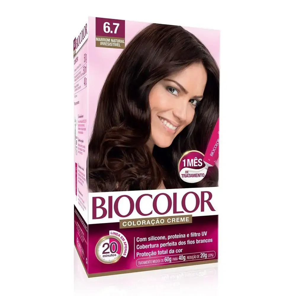 Tint Biocol Creme 6.7 Marrom Natural R
