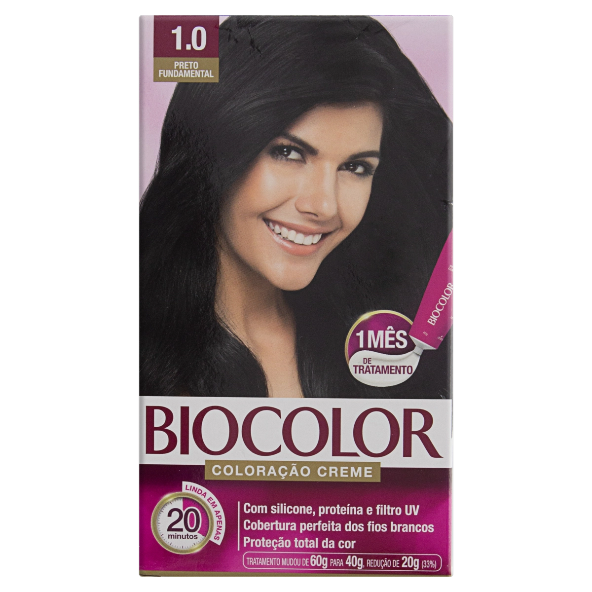 Coloração Kit Creme 1.0 Preto Biocolor