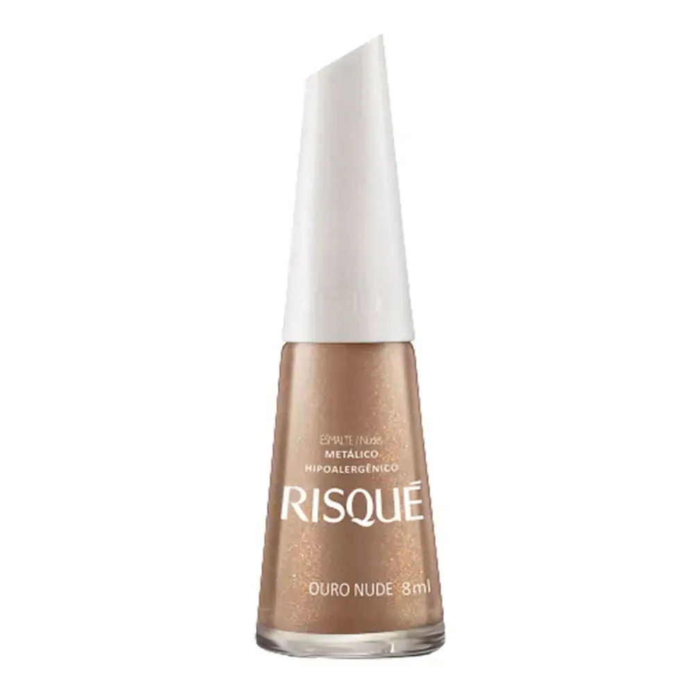 Risqué - Esmalte Nude Metálico Ouro Nude 8ml