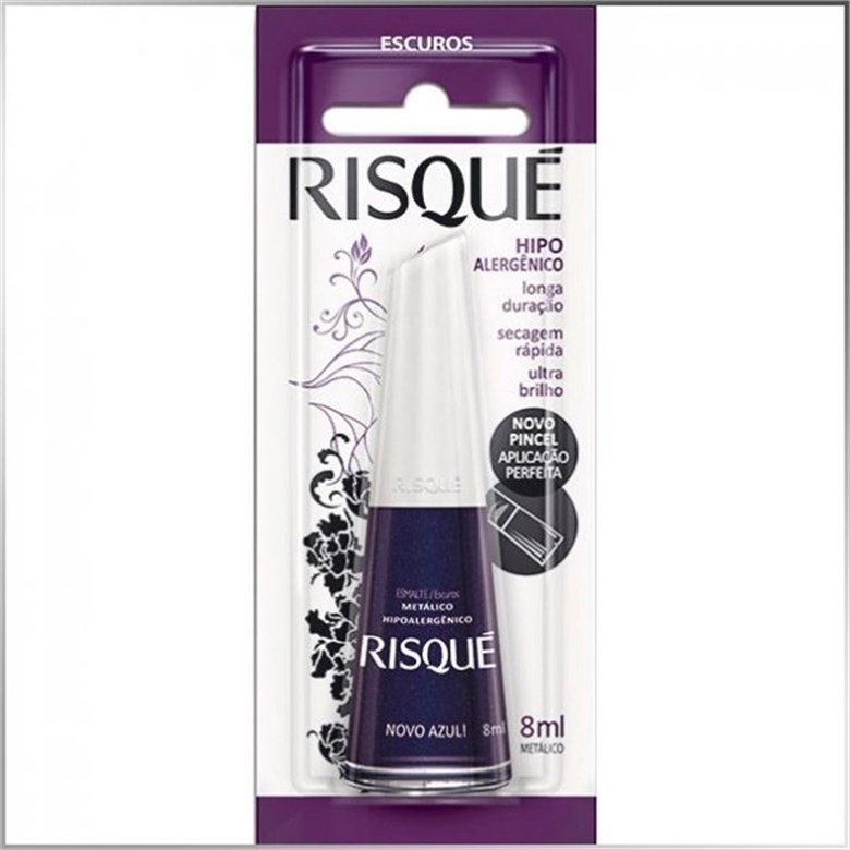 Esmalte Metalico Novo Azul 8ml Risque