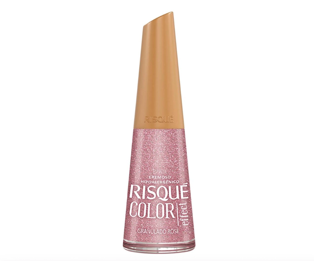 Esmalte Granulado Rose Pirlim Pimpim 8ml Risque