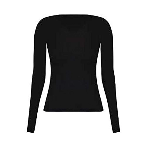 Lupo Women S Second Skin Long Sleeve Sheer Top, X Large Black