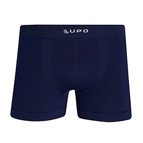 Lupo Men S Micro Modal Seamless Boxer Brief Underwear, Navy, Small