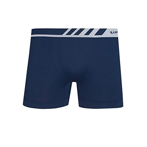 Lupo Men S Liberdade Seamless Microfiber Boxer Brief Underwear, Medium Navy